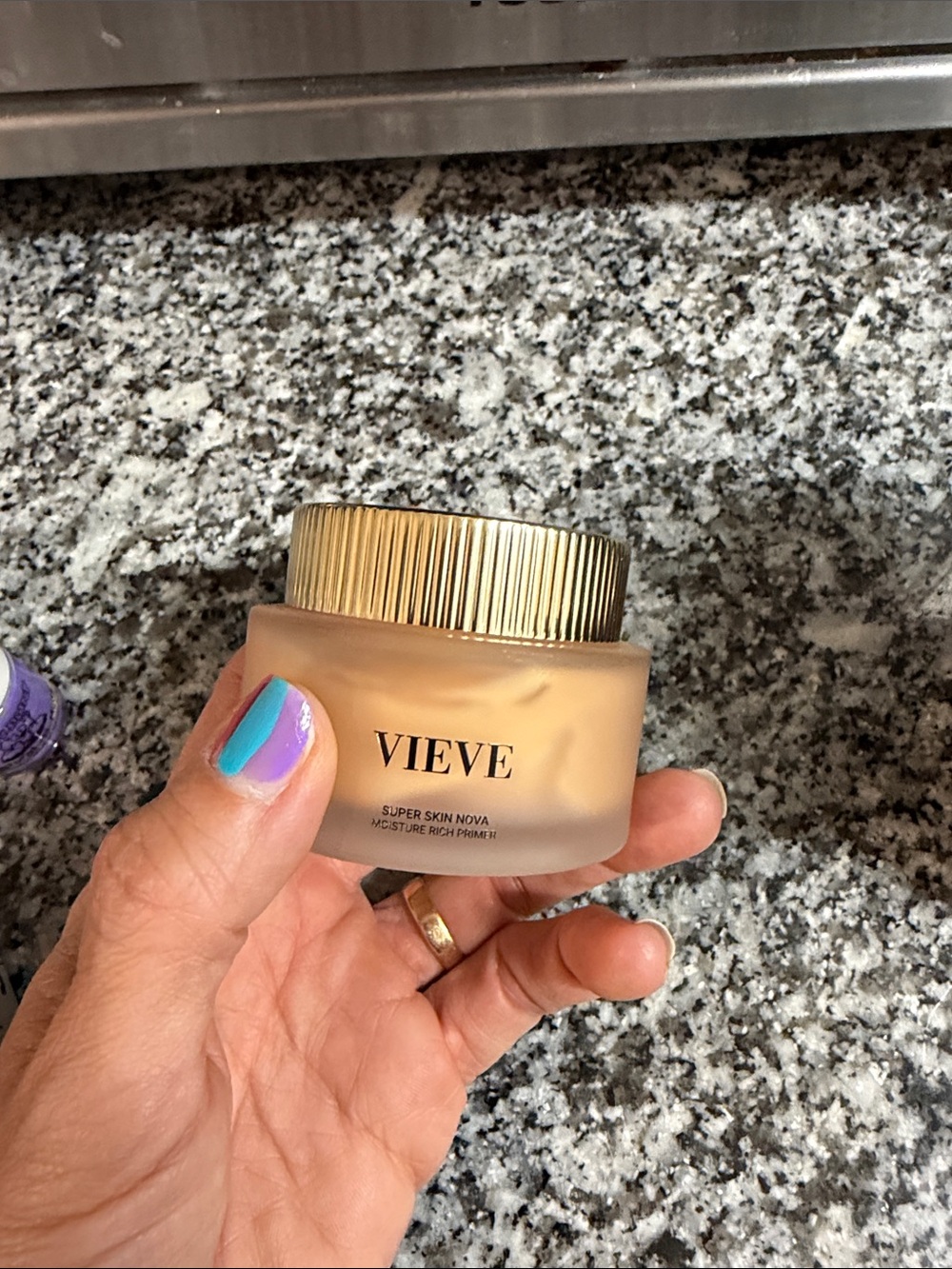 Eve Moisture-Rich Face Primer with Gold Lid - Beige New, open not my color